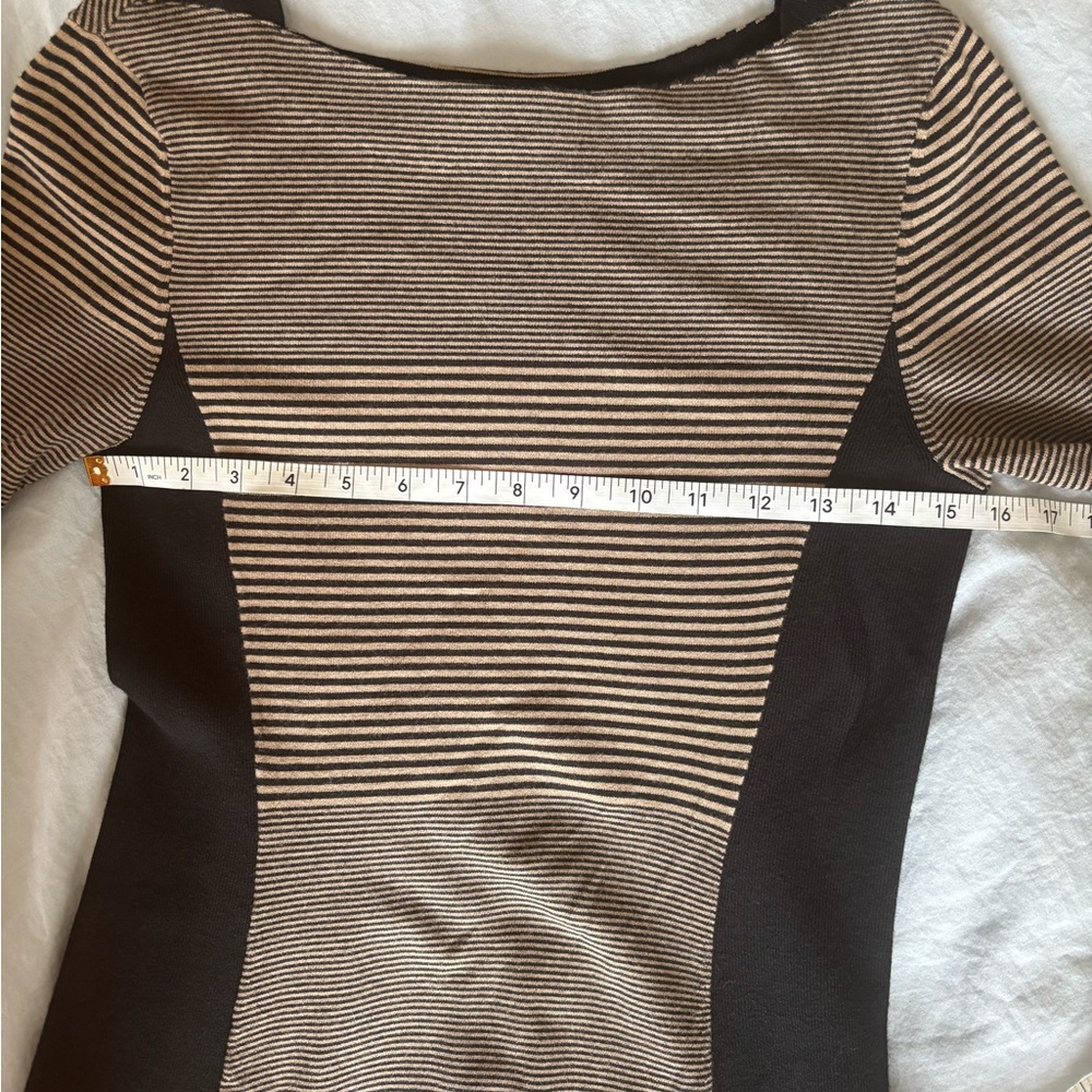 Rag & Bone Black and Beige Short Sleeve Dress - Picture 6 of 11